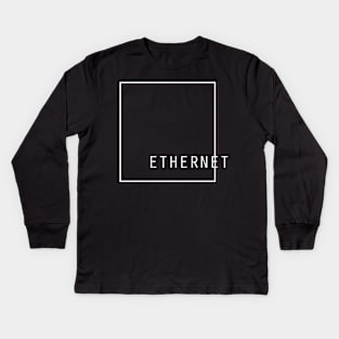 ETHERNET - Aesthetic Vaporwave Meme Kids Long Sleeve T-Shirt